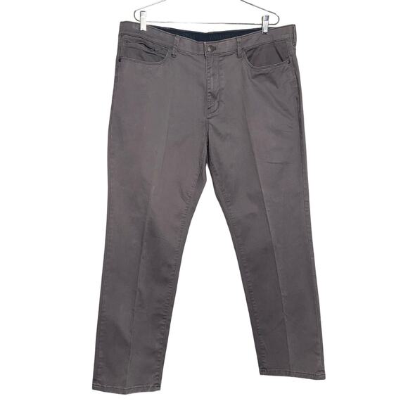 English Laundry Mens 38x29 Slate Gray Straight Leg Trousers Button Zip Pockets - Picture 2 of 9